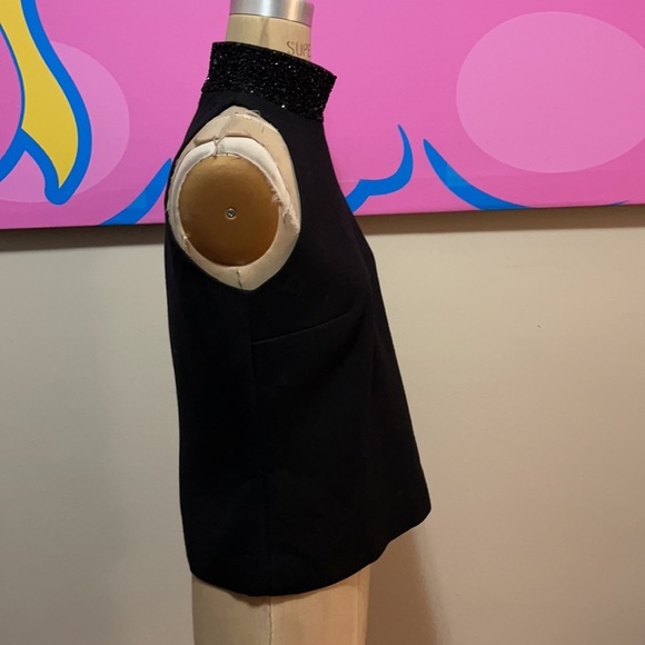 KORS Michael Kors Black Halter Neck Beaded Top - Picture 5 of 11